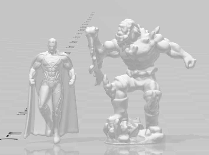 Superman Doomsday HO scale 20mm miniature models 3d printed 
