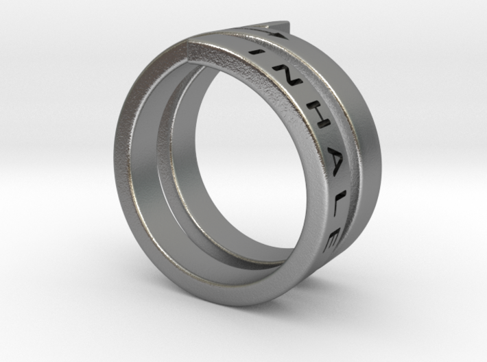 Inhale Exhale Bypass Ring - size 7 ONLY 3d printed 