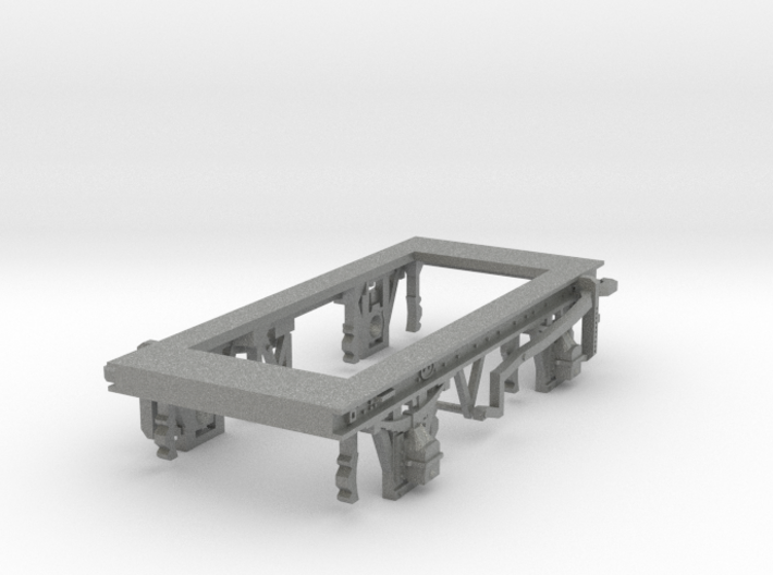 HO scale 8-shoe 9ft WB chassis 3d printed