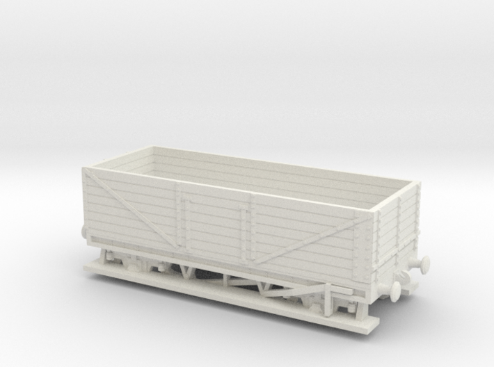 HO/OO LWB Long 7-plank wagon v5 Chain 3d printed