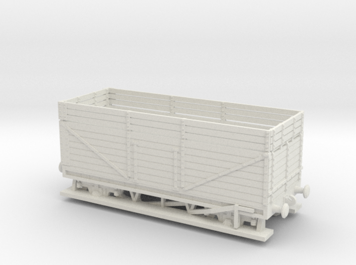 HO/OO LWB Long 7-plank wagon Rails Chain 3d printed