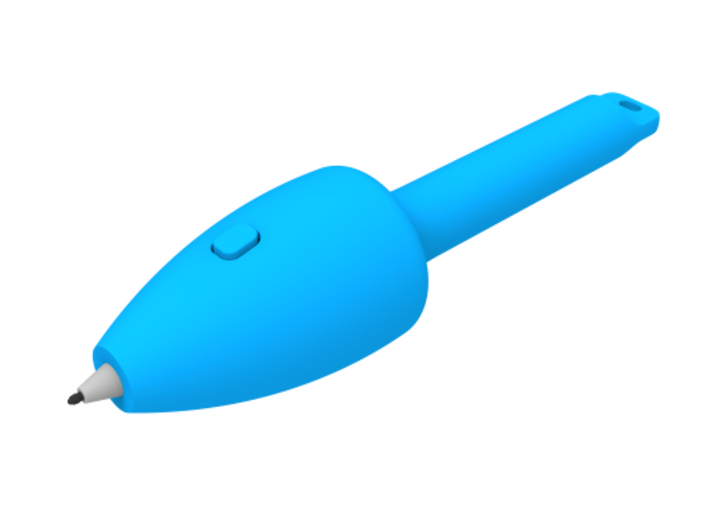 Smooth Conical Pen Grip - medium with button 3d printed 