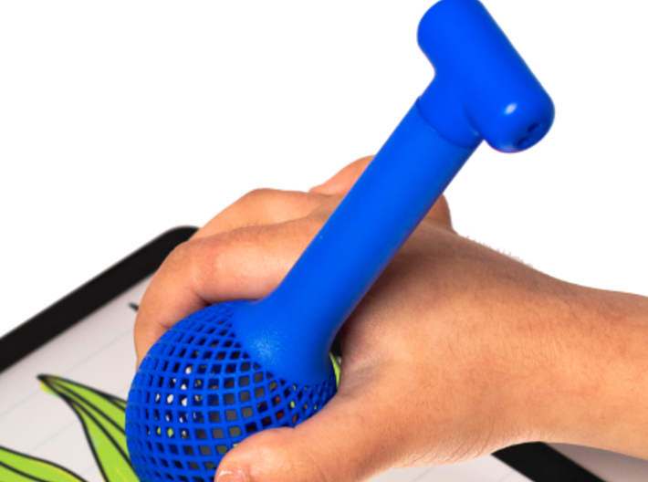 Textured Bulb Pen Grip - large without button 3d printed 