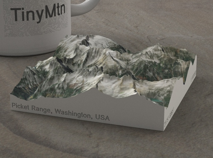 Picket Range, Washington, USA, 1:100000 3d printed 