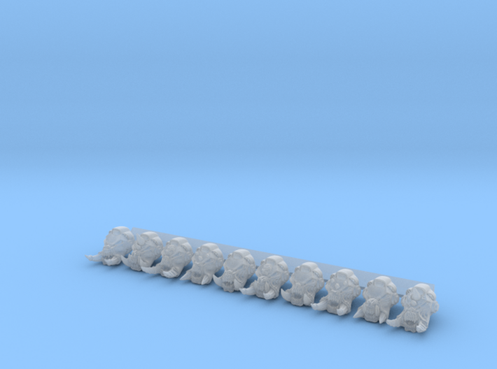 Toothed Exterminator Heads 3d printed 