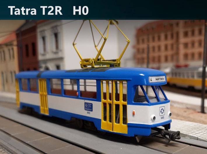 Tatra T2R H0 [body] 3d printed Finished model built by Stefan Dersch