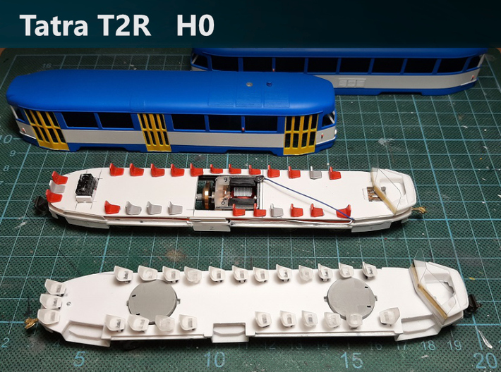 Tatra T2R H0 [body] 3d printed Chassis for Tatra T2R in H0 made by Stefan Dersch
