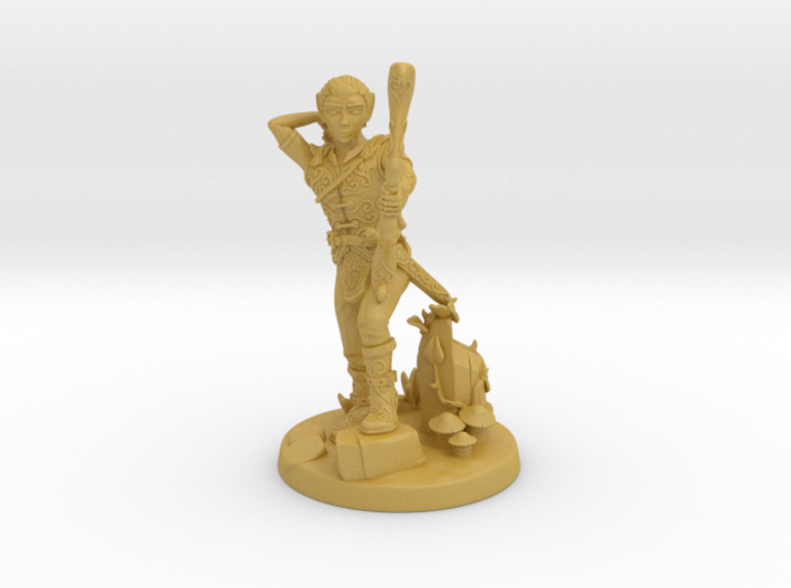 Male Elf Ranger - Level 1 Archer 3d printed