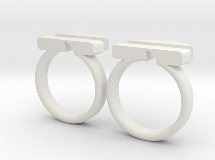 twin-puzzle-ring 3d printed 
