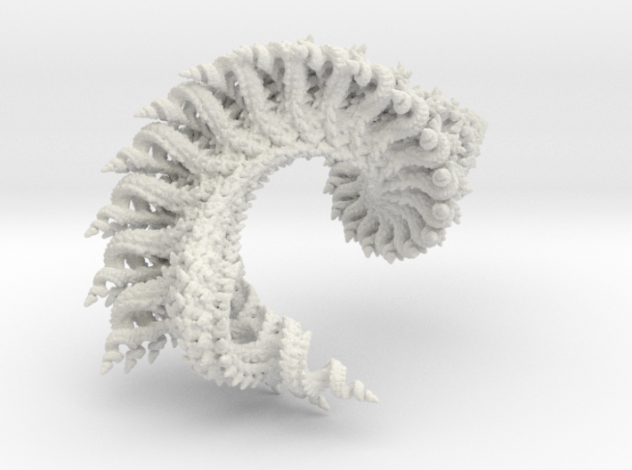 3D fractal model: Spiralling spirals 8cm x 4cm 3d printed 