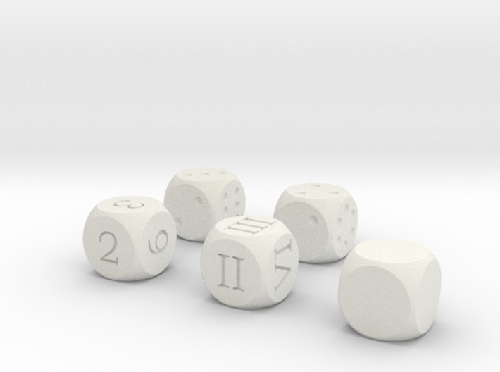 All Round D6 Dice 3d printed 