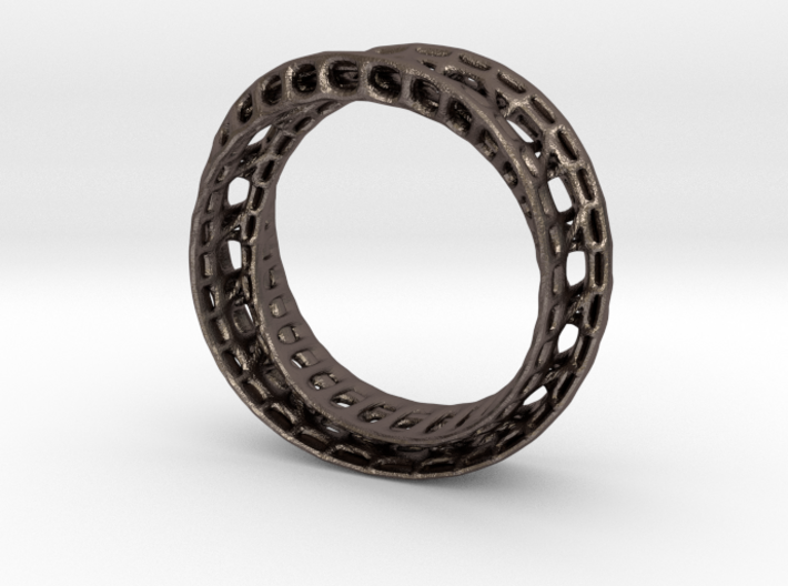 Twisted Bond Ring 3d printed 