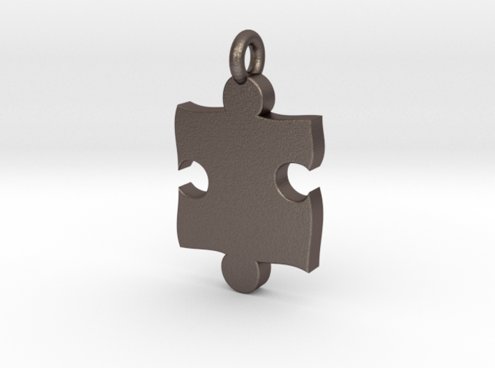 Puzzle piece pendant 3d printed 