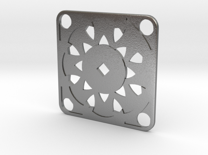 Square Pendant or Charm - Suspended Coin 3d printed 
