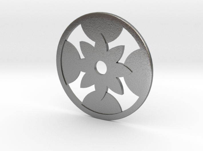 Round Pendant - Eight Petal Floating 3d printed 