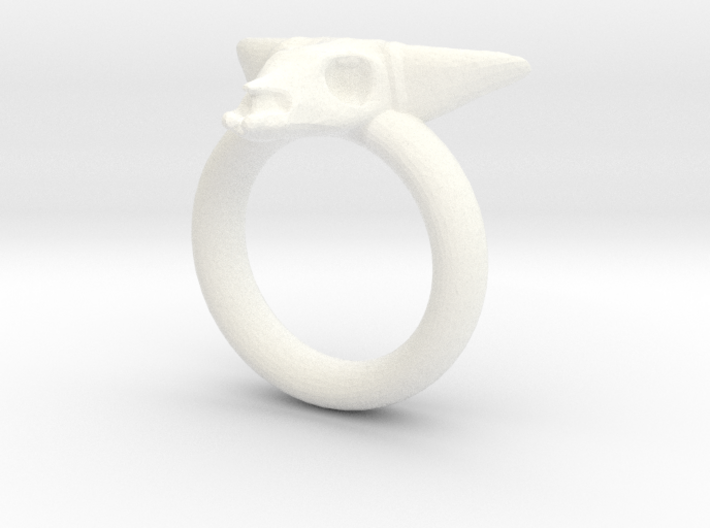 Skull Ring D16 3d printed 
