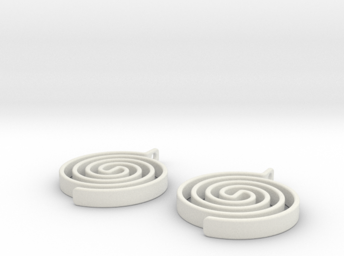 Archimedean Antenna Earrings 3d printed 