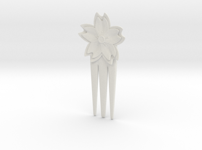 Hair pins sakura flower 3d printed 