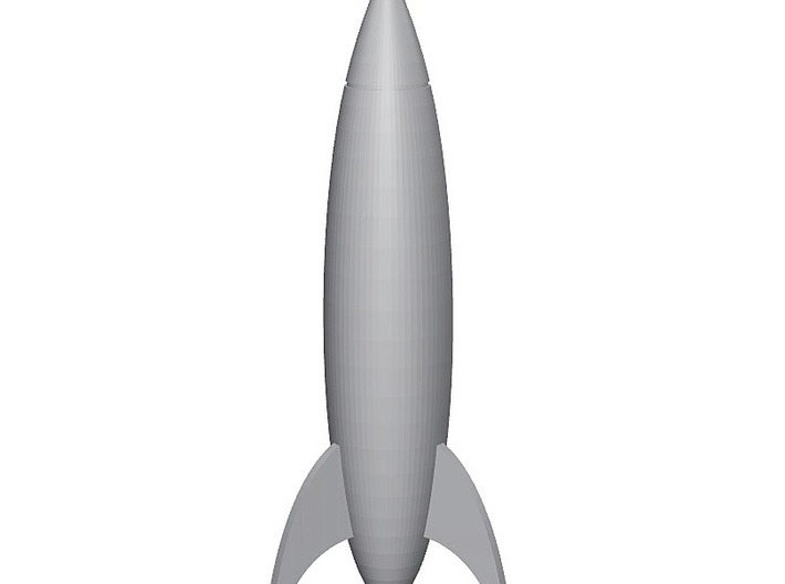 Medium Retro Rocket (9cm tall) v2 3d printed