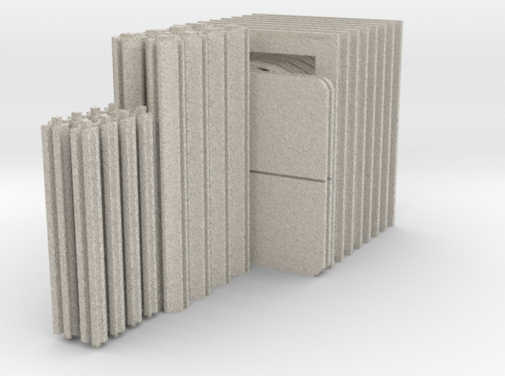 28mm Wargaming Gothic Building (Walls) 3d printed 