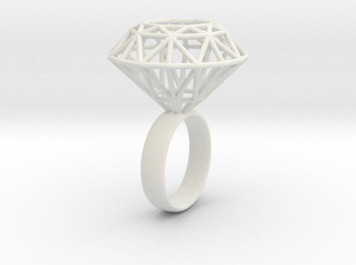 Rock Star Diamond Ring Size 6 3d printed 
