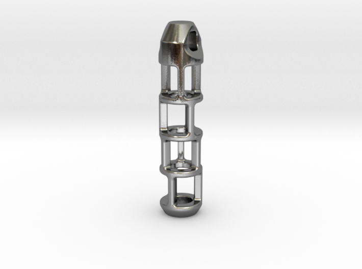 Tritium Lantern 2B (Silver/Brass/Plastic) 3d printed 