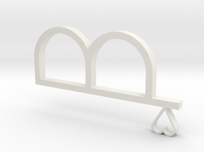 tinny heart double ring 3d printed 