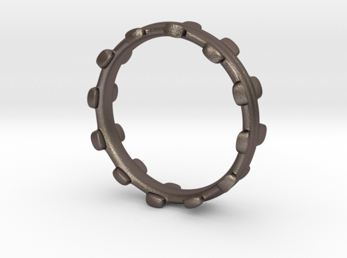 Liquid Metal Stackable Ring 3d printed 