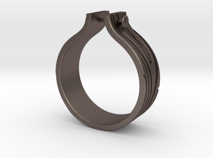 WOOD & NAIL Ring 3d printed 