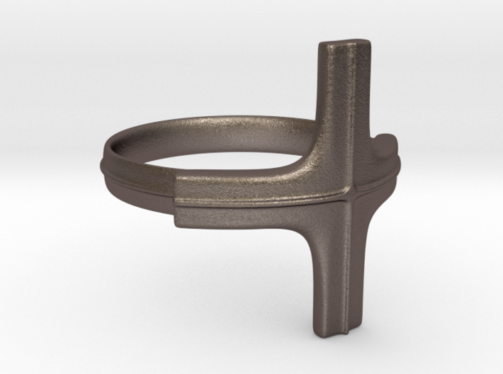 The Engineer's Cross Ring 3d printed 