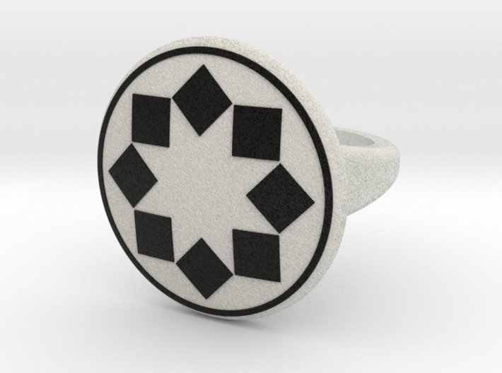 Dazzle "Checker" Pattern Ring - Size 11.5 3d printed 