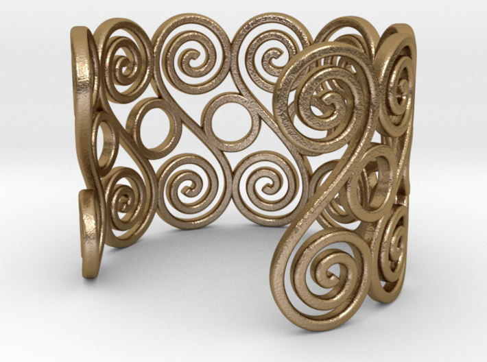 Spirals & Circles Bracelet (Thicker) 3d printed 