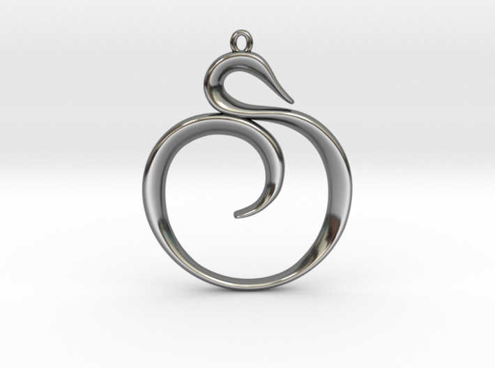 The Spiral Pendant 3d printed 