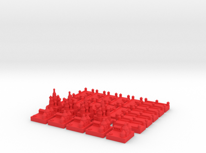 Base Catan Red Piece Set 3d printed 