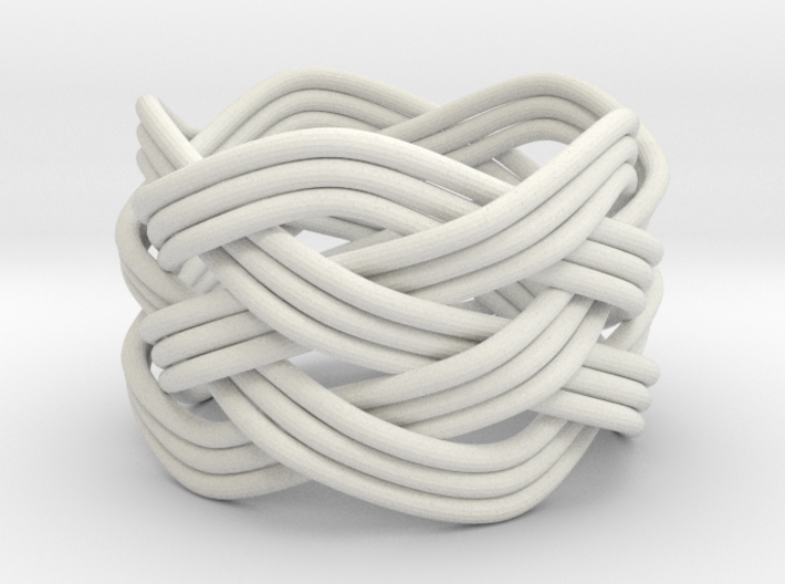 Turk's Head Knot Ring 5 Part X 5 Bight - Size 6.5 3d printed 