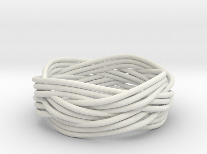 Turk's Head Knot Ring 4 Part X 4 Bight - Size 12 3d printed 