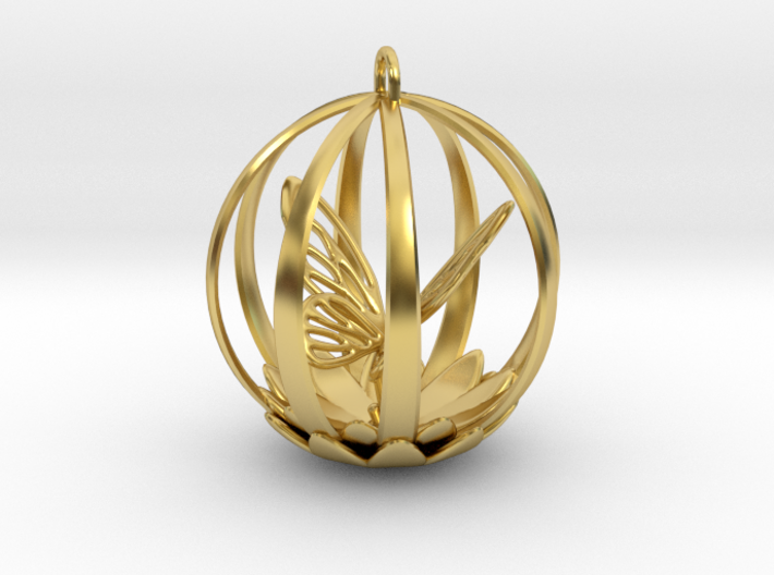 Butterfly Cage Pendant 3d printed 