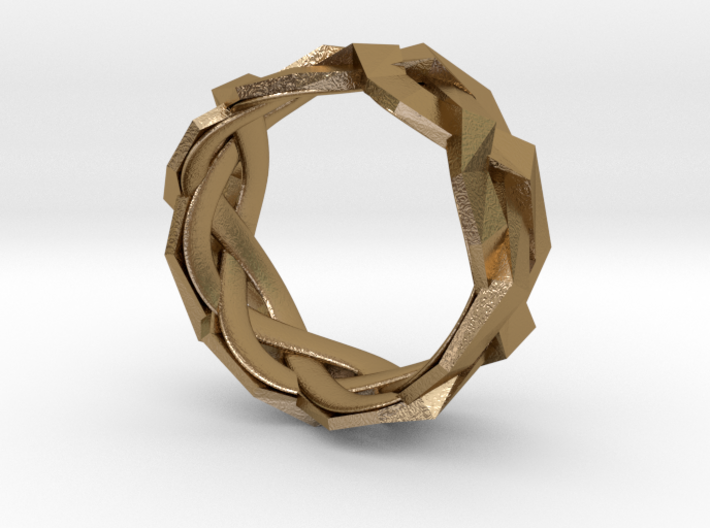 Braided Polygon Ring Size 7 3d printed 