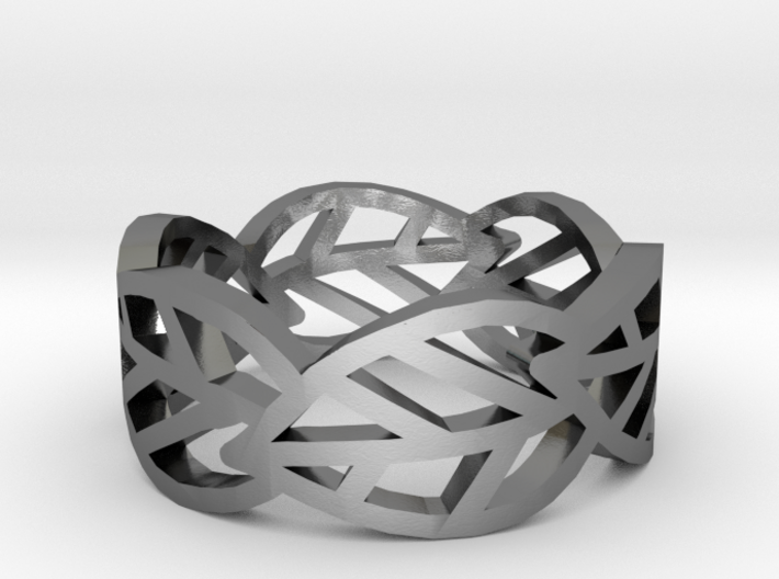 Leaf ring 3d printed 