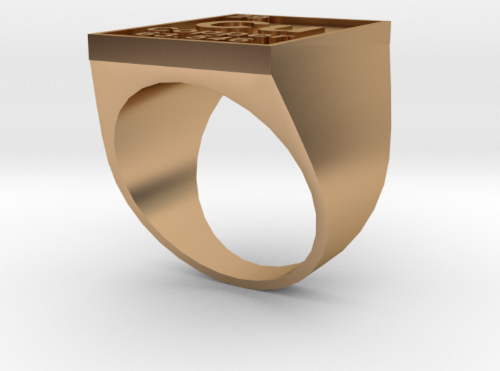 Copper Periodic Table Ring Size 8 Solid Ring Band 3d printed 