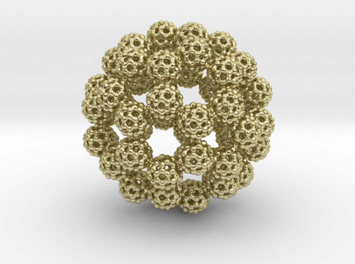 Fractal Fullerene Pendant 3d printed 