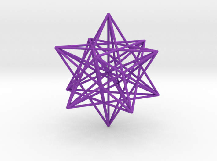 Stellated Dodecahedron with axes - 50mm 3d printed 