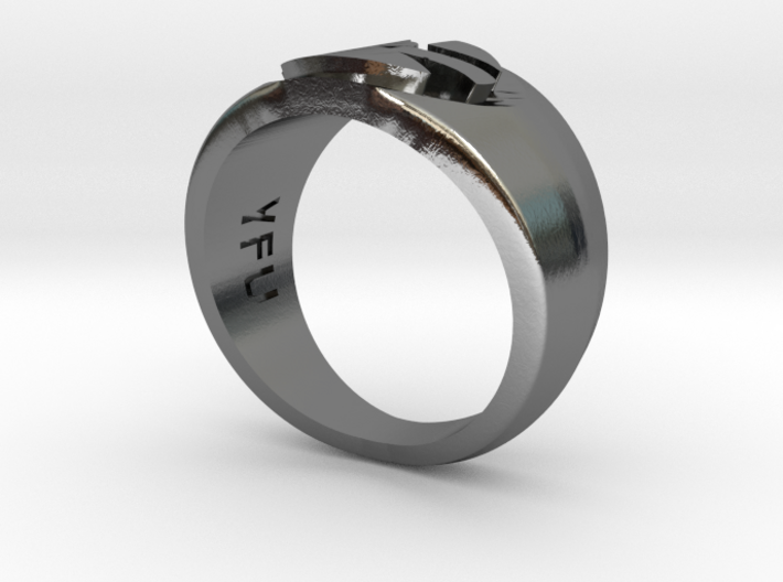 YFU Simple Logo Ring 3d printed 