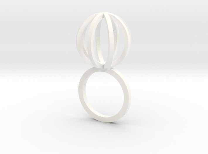 Ring With Sphere - size 9 3d printed 