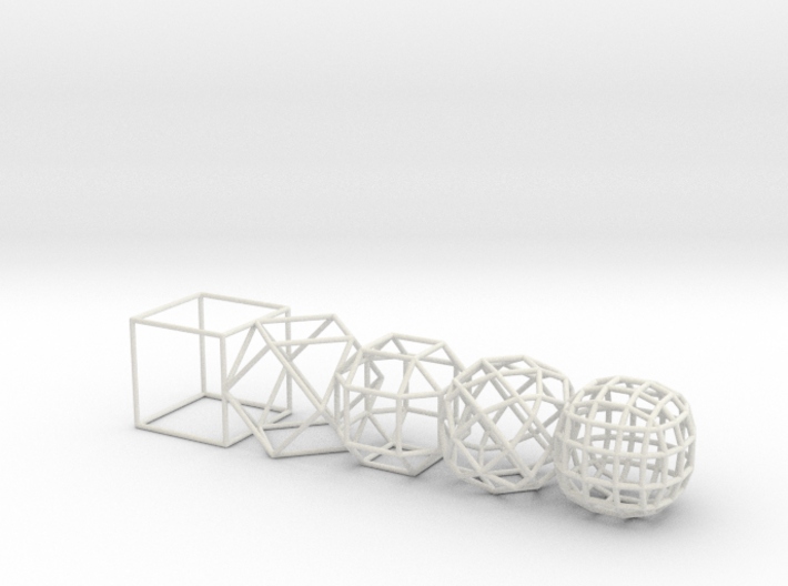 cube to ball 5step 3d printed 