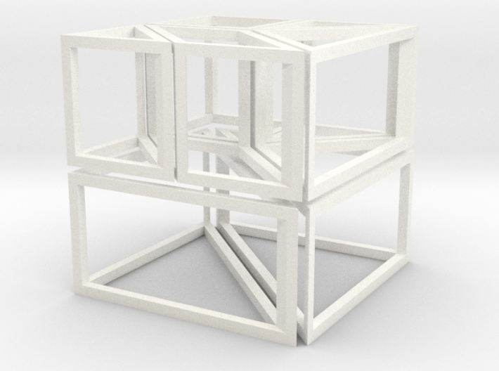 tangram cube h (inside) 3d printed 