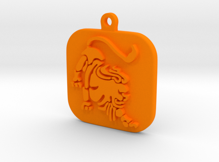 Keychain zodiac Lion (single color) 3d printed 