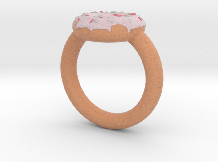 The Glazed Donut Ring (Size 4 and 3/4) 3d printed 
