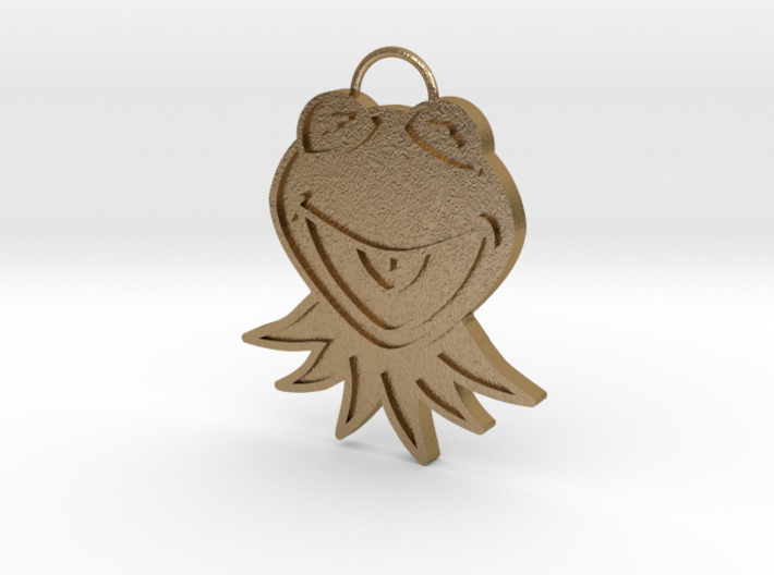 Gold Kermit Pendant 3d printed 