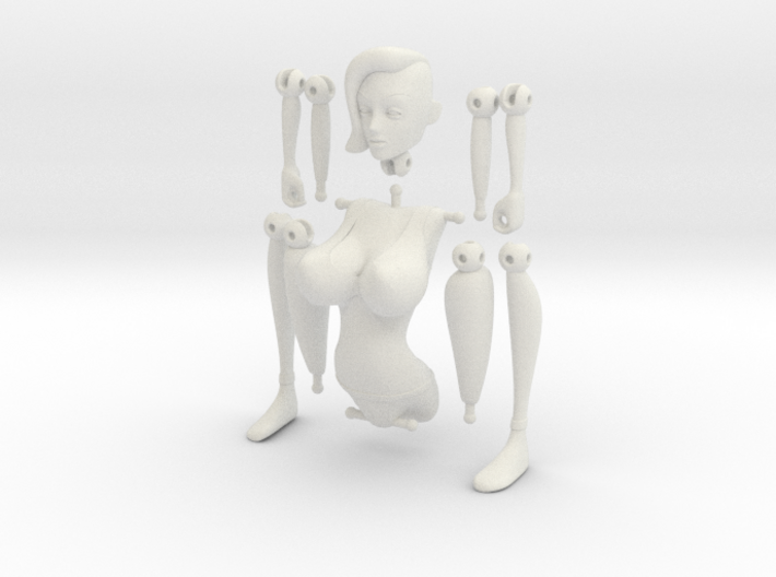 Punk Girl Action Figure 1/24 3d printed 